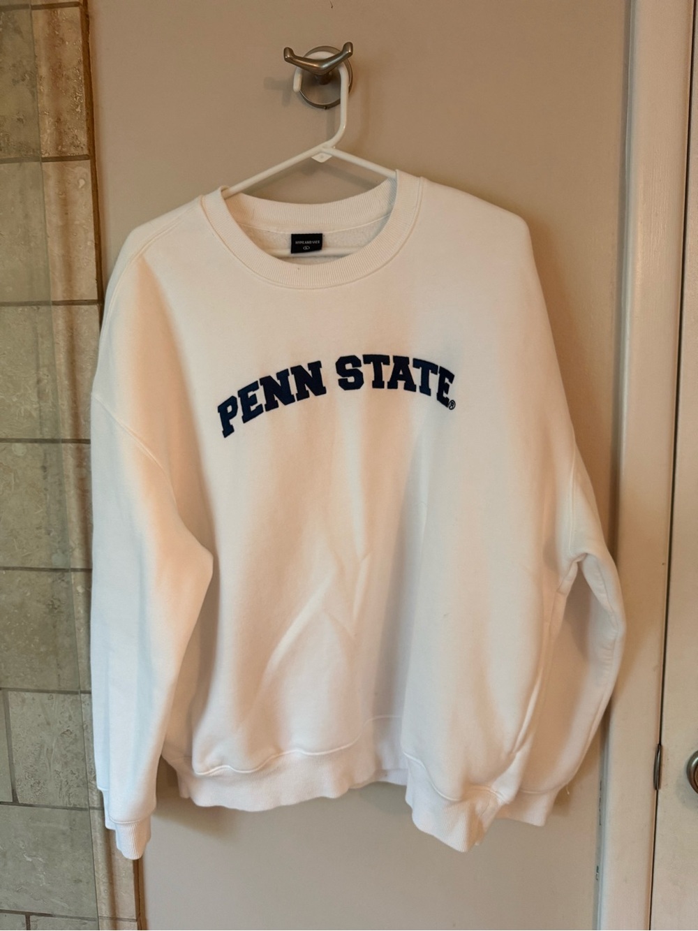 Hype & vice Penn State White Crewneck Sweatshirt large